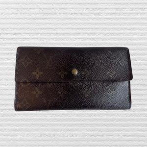 SOLD Authentic Louis Vuitton Long Trifold Wallet Monogram Canvas Vintage